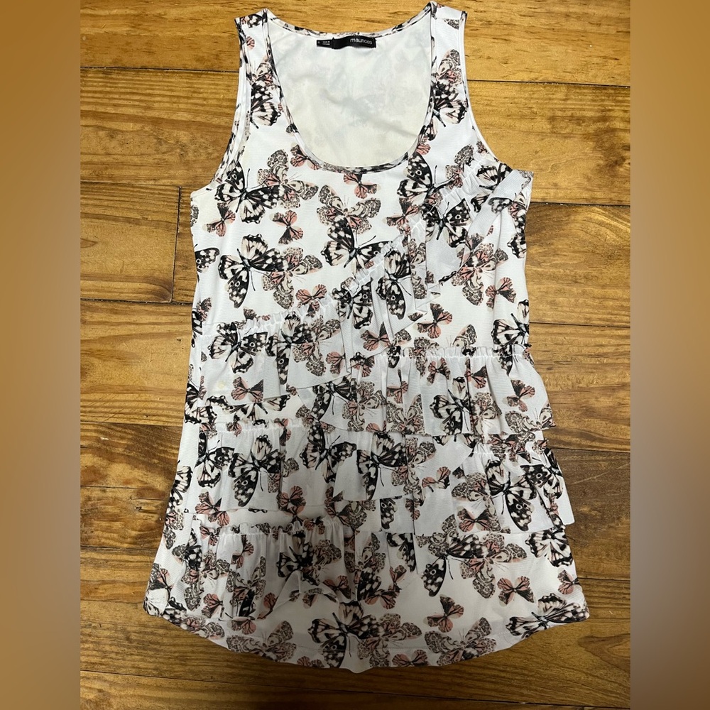 Maurice’s size S butterfly women’s tank top